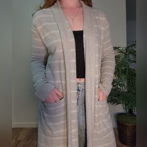 Barefoot Dreams Gray Striped Robe